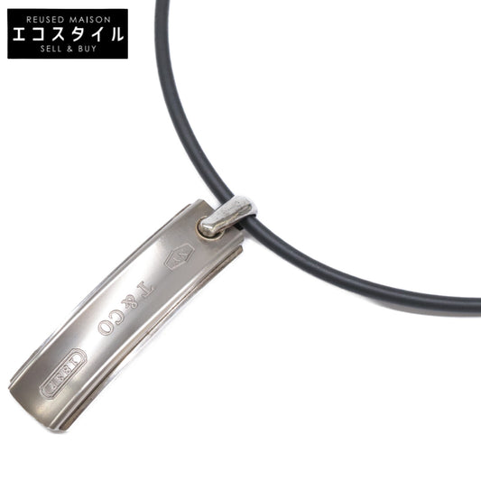 TIFFANY&Co. ティファニー 【美品】ティファニー1837 925 Ti バーペンダント コード ネックレス