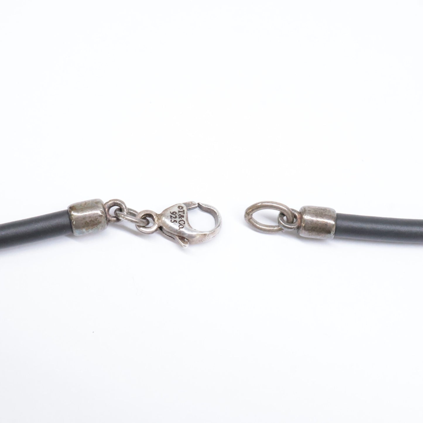 TIFFANY&Co. ティファニー 【美品】ティファニー1837 925 Ti バーペンダント コード ネックレス