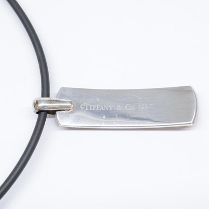 TIFFANY&Co. ティファニー 【美品】ティファニー1837 925 Ti バーペンダント コード ネックレス