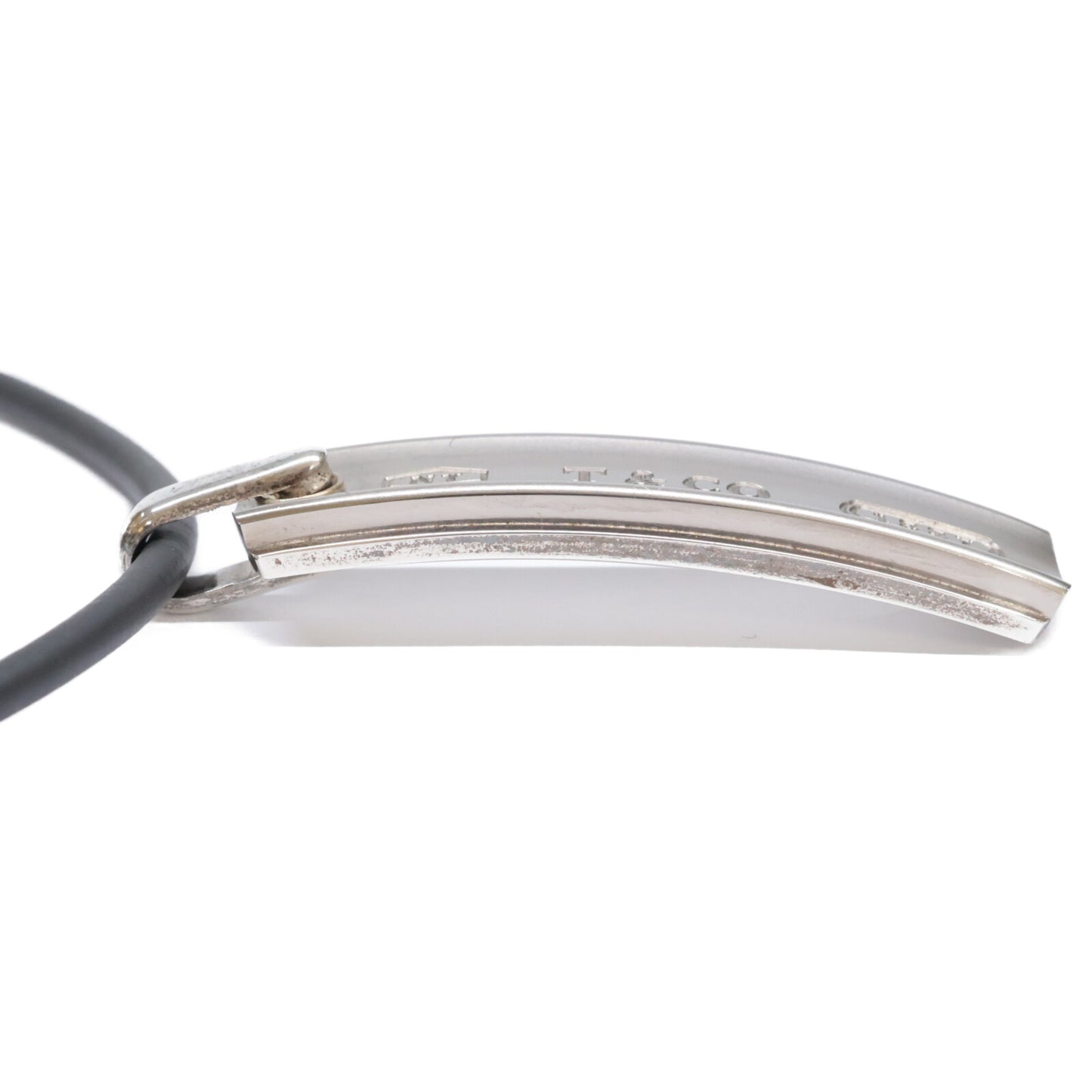 TIFFANY&Co. ティファニー 【美品】ティファニー1837 925 Ti バーペンダント コード ネックレス