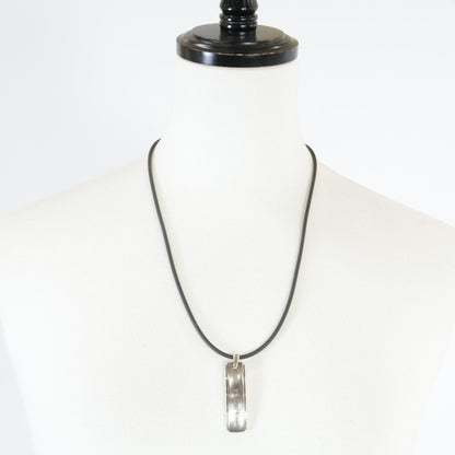 TIFFANY&Co. ティファニー 【美品】ティファニー1837 925 Ti バーペンダント コード ネックレス