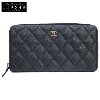 CHANEL シャネル 16番台 AP0242 キャビアスキン クラシック ロングジップウォレット 長財布（小銭入れあり）