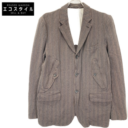 COMMEdesGARCONS HOMME コムデギャルソンオム HO-J003 04年製 ｽﾄﾗｲﾌﾟ縮絨ｼﾞｬｹｯﾄ ジャケット L