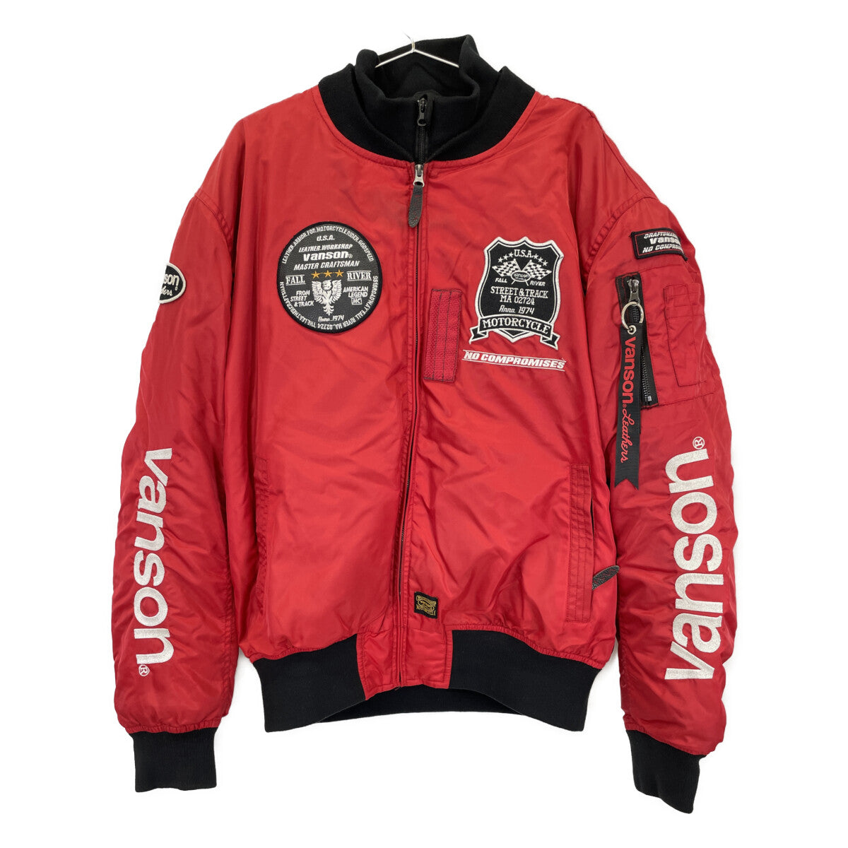 VANSON バンソン VS23109W 2りんかん受注限定ｶﾗｰ ﾌﾟﾛﾃｸﾀｰ入りMA-1ｼﾞｬｹｯﾄ ジャケット 3XL
