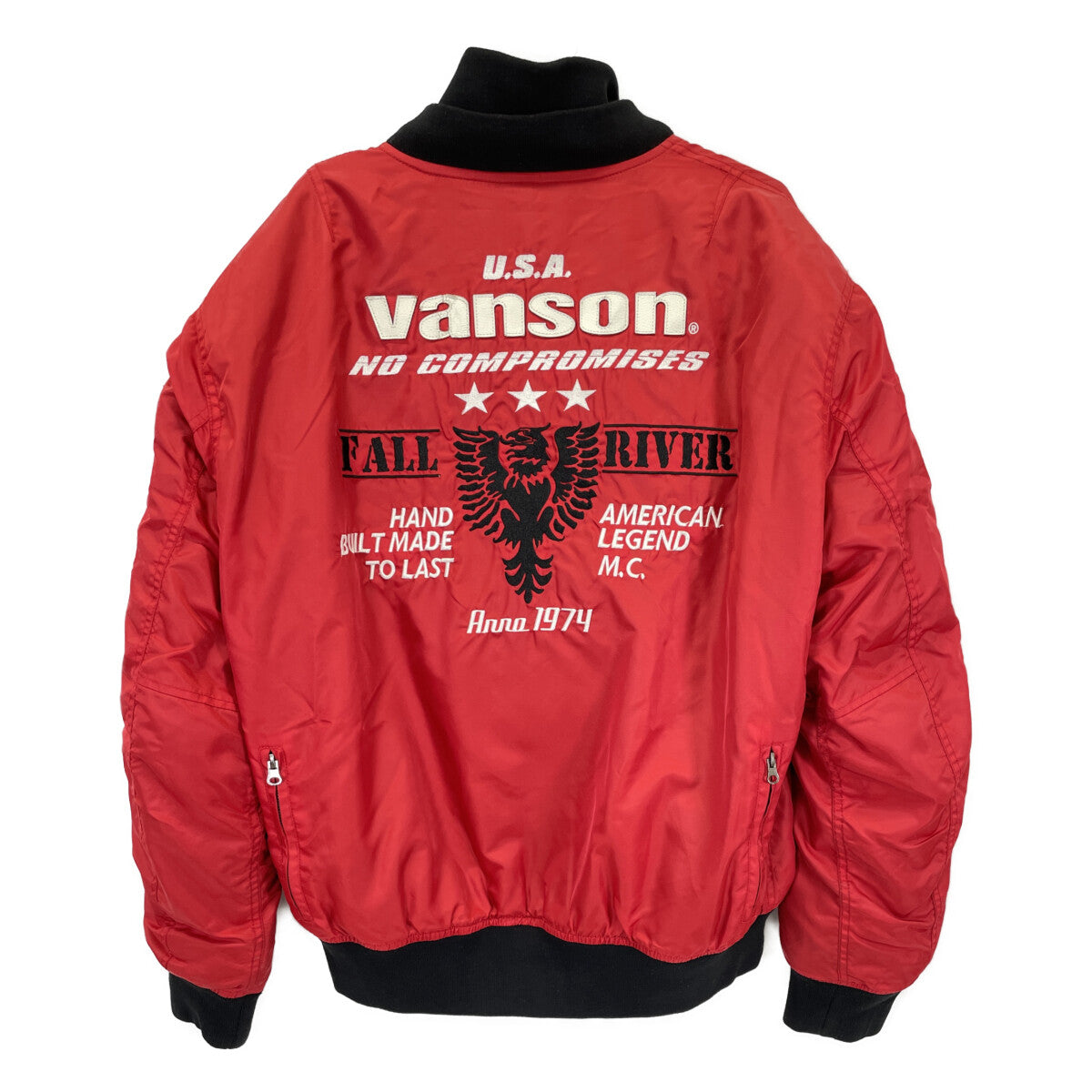 VANSON バンソン VS23109W 2りんかん受注限定ｶﾗｰ ﾌﾟﾛﾃｸﾀｰ入りMA-1ｼﾞｬｹｯﾄ ジャケット 3XL