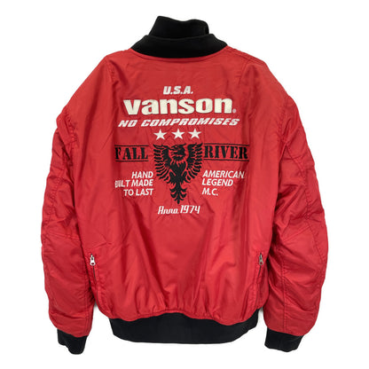 VANSON バンソン VS23109W 2りんかん受注限定ｶﾗｰ ﾌﾟﾛﾃｸﾀｰ入りMA-1ｼﾞｬｹｯﾄ ジャケット 3XL