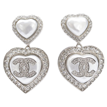 CHANEL シャネル ABB632 B23B ラインストーン ココマーク パールハートモチーフ ピアス