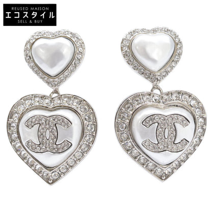 CHANEL シャネル ABB632 B23B ラインストーン ココマーク パールハートモチーフ ピアス