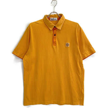 STONE ISLAND ストーンアイランド 561520962 オレンジ ロゴ ポロシャツ トップス XL