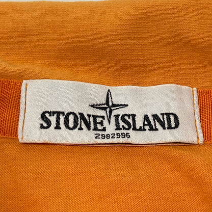 STONE ISLAND ストーンアイランド 561520962 オレンジ ロゴ ポロシャツ トップス XL