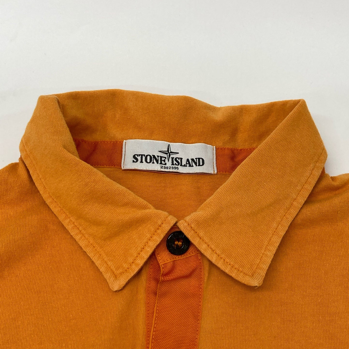 STONE ISLAND ストーンアイランド 561520962 オレンジ ロゴ ポロシャツ トップス XL