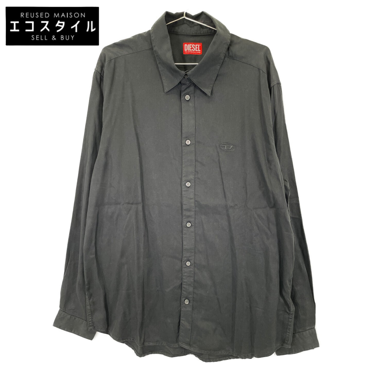 DIESEL ディーゼル A14415 ブラック S-SIMPLY-C SHIRT トップス 50