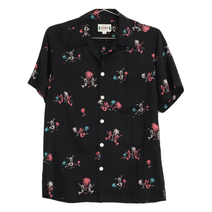 WACKO MARIA ワコマリア ﾌﾞﾗｯｸ ﾏｰﾒｲﾄﾞ ｱﾛﾊｼｬﾂ トップス S