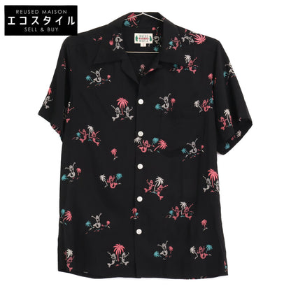 WACKO MARIA ワコマリア ﾌﾞﾗｯｸ ﾏｰﾒｲﾄﾞ ｱﾛﾊｼｬﾂ トップス S