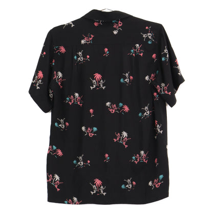 WACKO MARIA ワコマリア ﾌﾞﾗｯｸ ﾏｰﾒｲﾄﾞ ｱﾛﾊｼｬﾂ トップス S