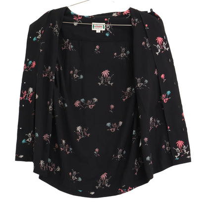 WACKO MARIA ワコマリア ﾌﾞﾗｯｸ ﾏｰﾒｲﾄﾞ ｱﾛﾊｼｬﾂ トップス S