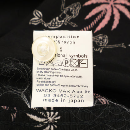 WACKO MARIA ワコマリア ﾌﾞﾗｯｸ ﾏｰﾒｲﾄﾞ ｱﾛﾊｼｬﾂ トップス S