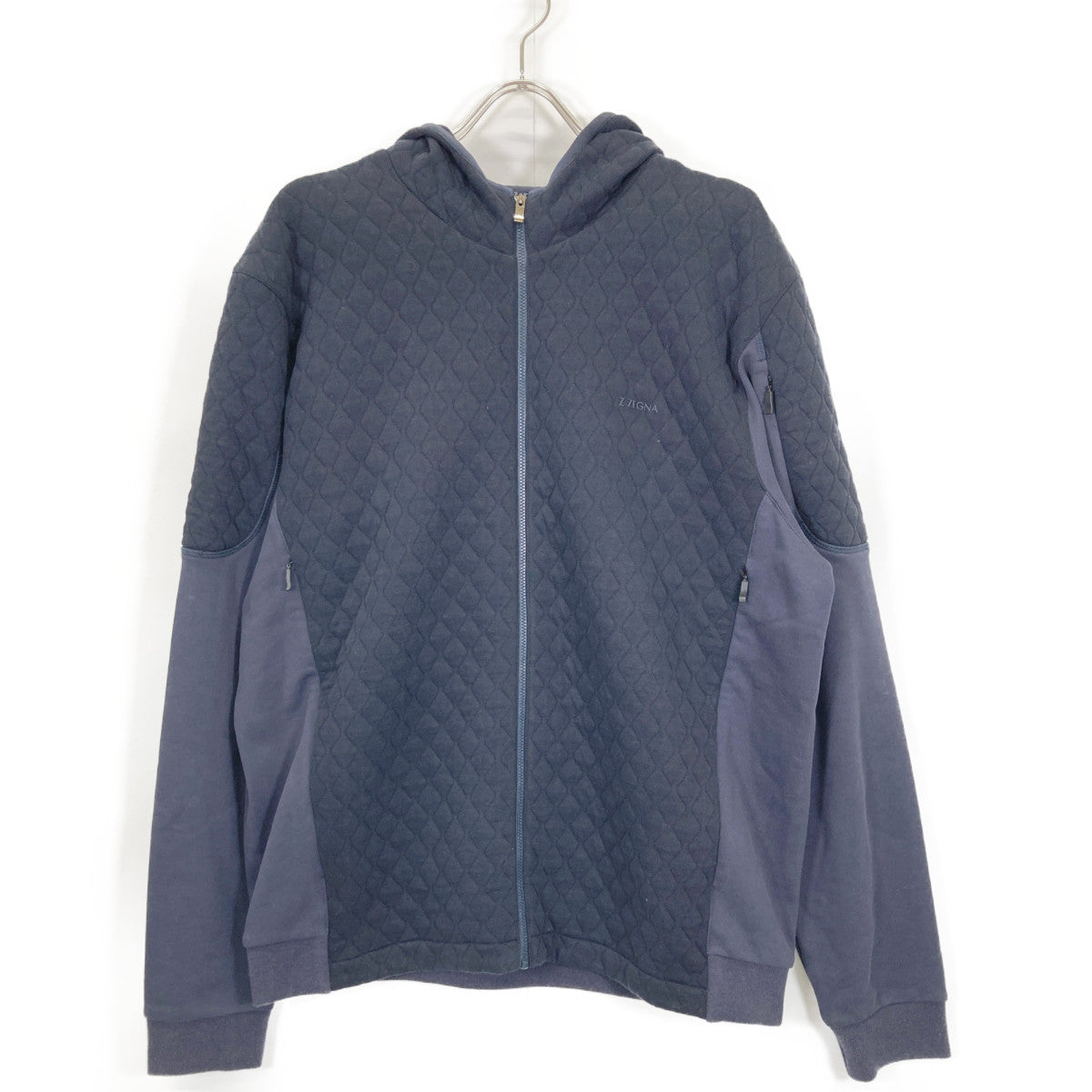 Z Zegna ジーゼニア ネイビーキルティングパーカ トップス 3XL