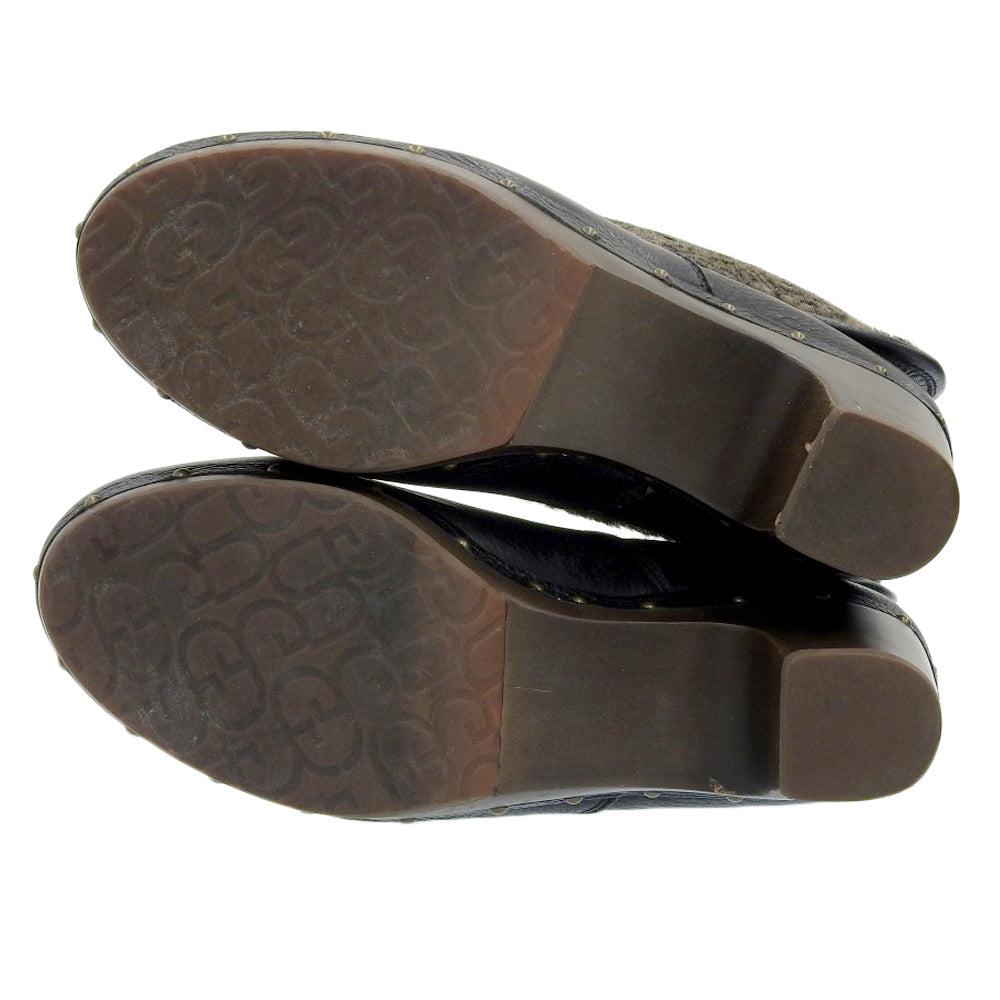 UGG アグ UGG アグ リネア ショート ブーツ ムートン×レザー レディース ブラック 24.0cm 1003570 シューズ 7(US)