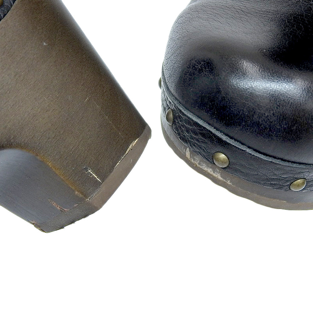 UGG アグ UGG アグ リネア ショート ブーツ ムートン×レザー レディース ブラック 24.0cm 1003570 シューズ 7(US)