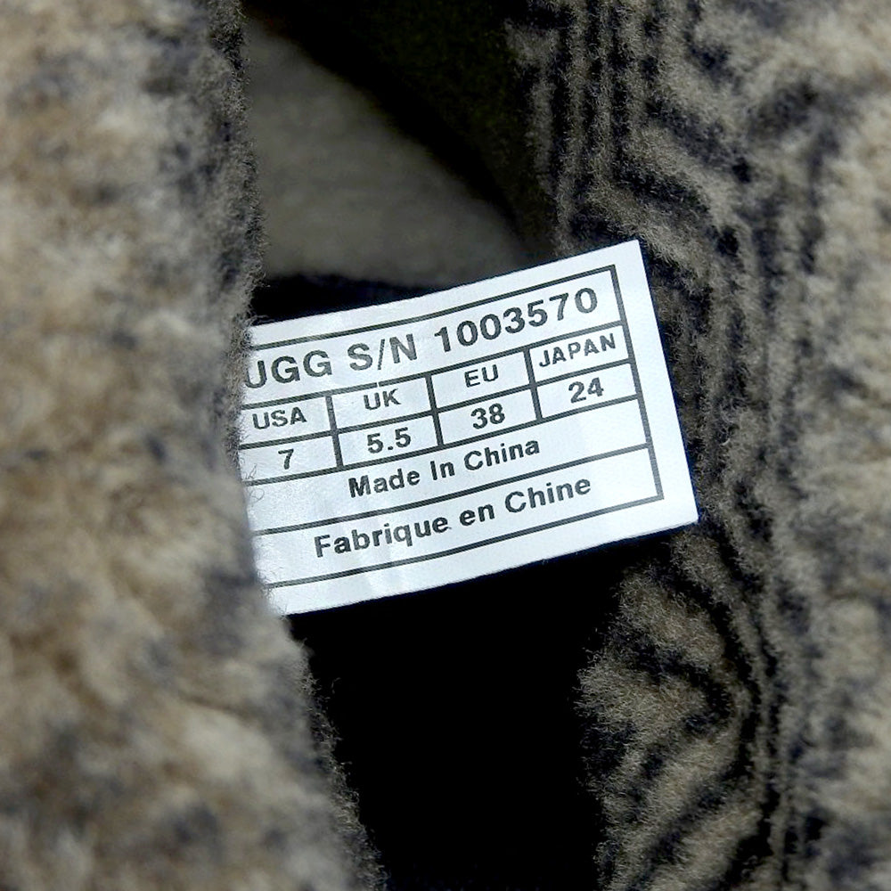 UGG アグ UGG アグ リネア ショート ブーツ ムートン×レザー レディース ブラック 24.0cm 1003570 シューズ 7(US)