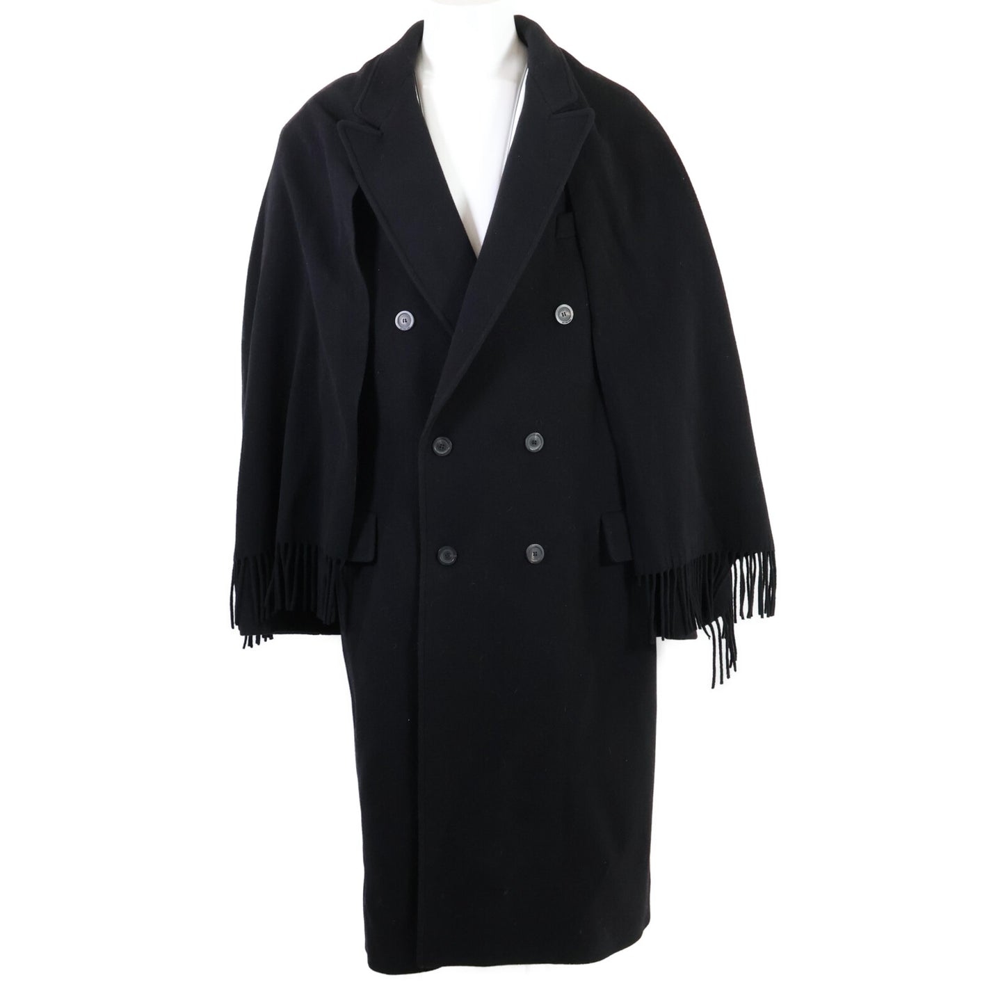 BALENCIAGA バレンシアガ 【国内正規/22年製】675423 Scarf Embellished Long Coat スカーフ エンベリッシュメント ロング コート 2