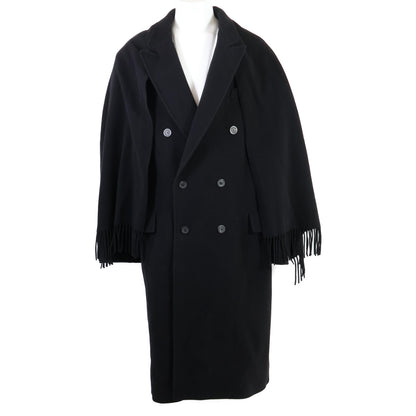 BALENCIAGA バレンシアガ 【国内正規/22年製】675423 Scarf Embellished Long Coat スカーフ エンベリッシュメント ロング コート 2