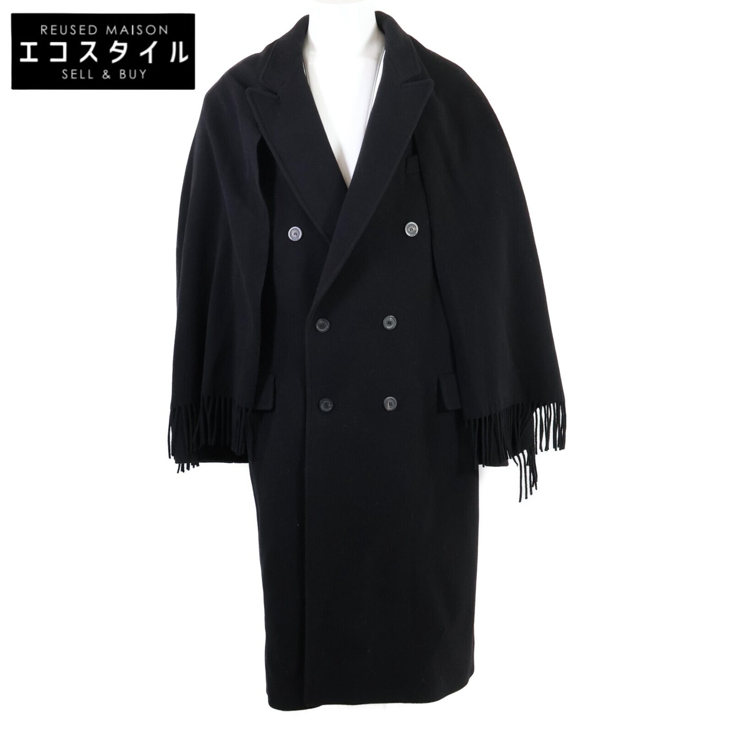 BALENCIAGA バレンシアガ 【国内正規/22年製】675423 Scarf Embellished Long Coat スカーフ エンベリッシュメント ロング コート 2