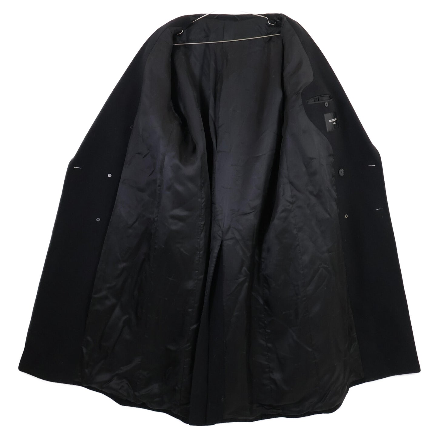 BALENCIAGA バレンシアガ 【国内正規/22年製】675423 Scarf Embellished Long Coat スカーフ エンベリッシュメント ロング コート 2