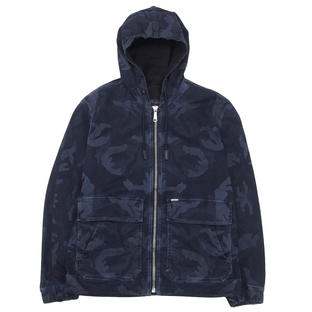 DIESEL ディーゼル J-DAN カモフラ柄 ジップパーカー ジャケット メンズ ネイビー M ジャケット M