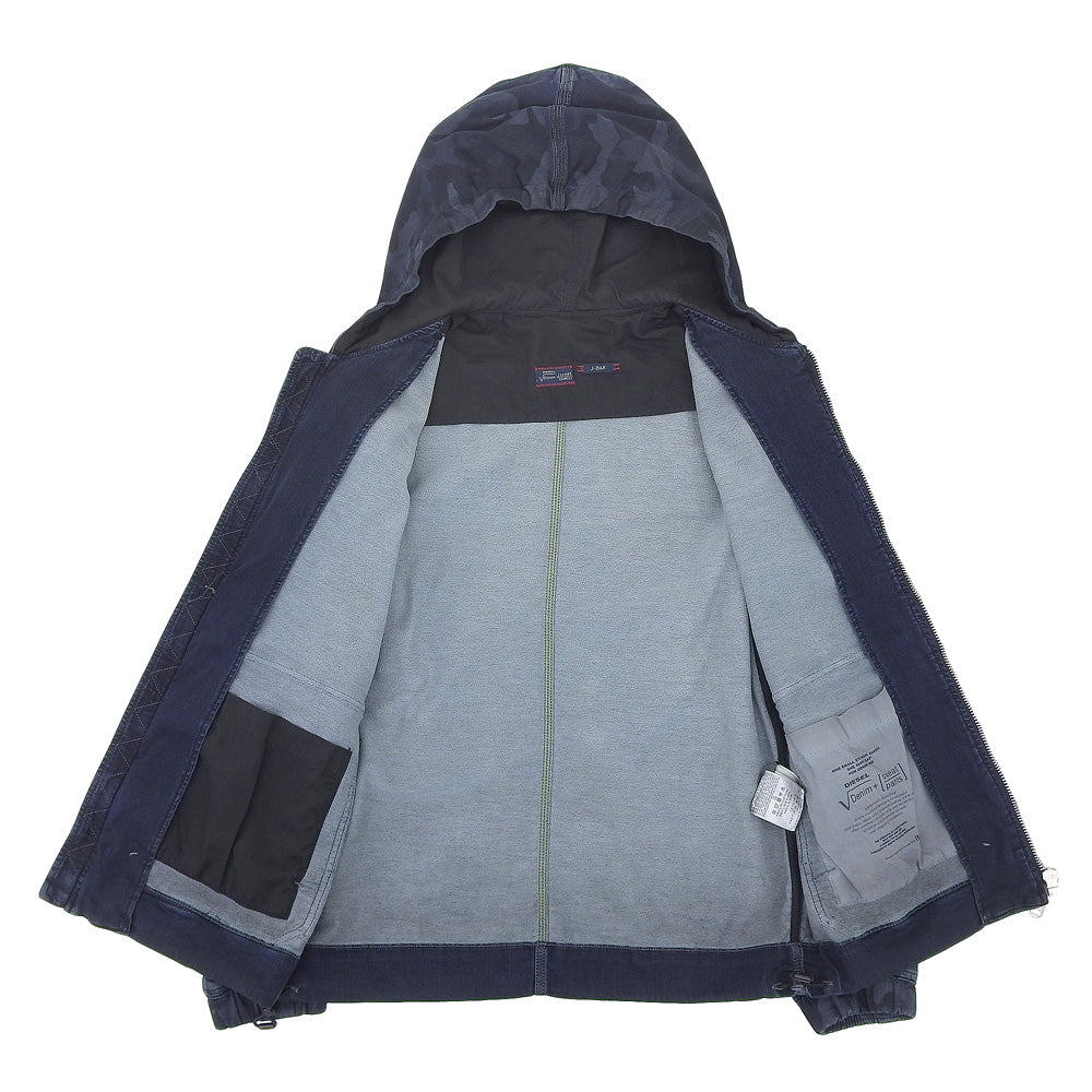 DIESEL ディーゼル J-DAN カモフラ柄 ジップパーカー ジャケット メンズ ネイビー M ジャケット M