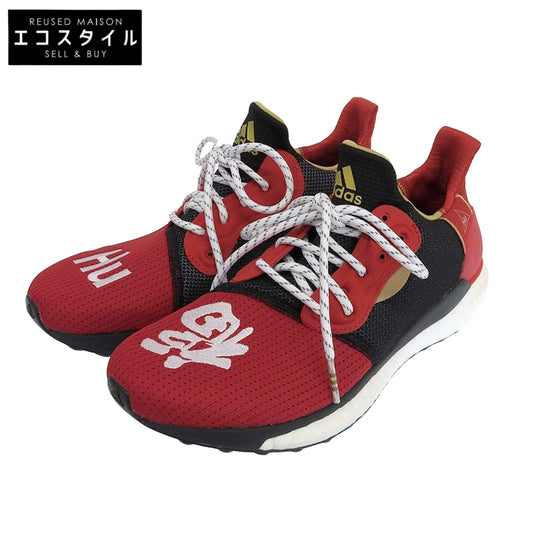 adidas アディダス 新品同様 × Pharrell Williams SOLAR HU GLIDE M CNY スニーカー シューズ メンズ レッド 27cm EE8701 シューズ 9(US)