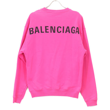 BALENCIAGA バレンシアガ 578132 ﾋﾟﾝｸ ﾊﾞｯｸﾛｺﾞ スウェット トップス S