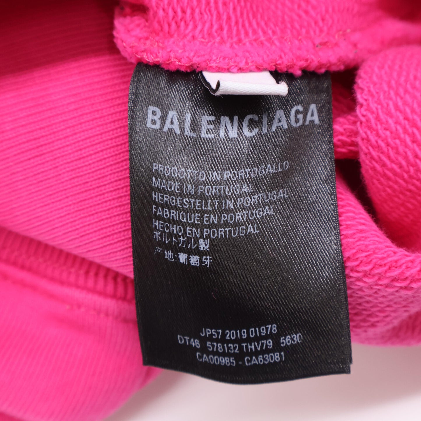 BALENCIAGA バレンシアガ 578132 ﾋﾟﾝｸ ﾊﾞｯｸﾛｺﾞ スウェット トップス S