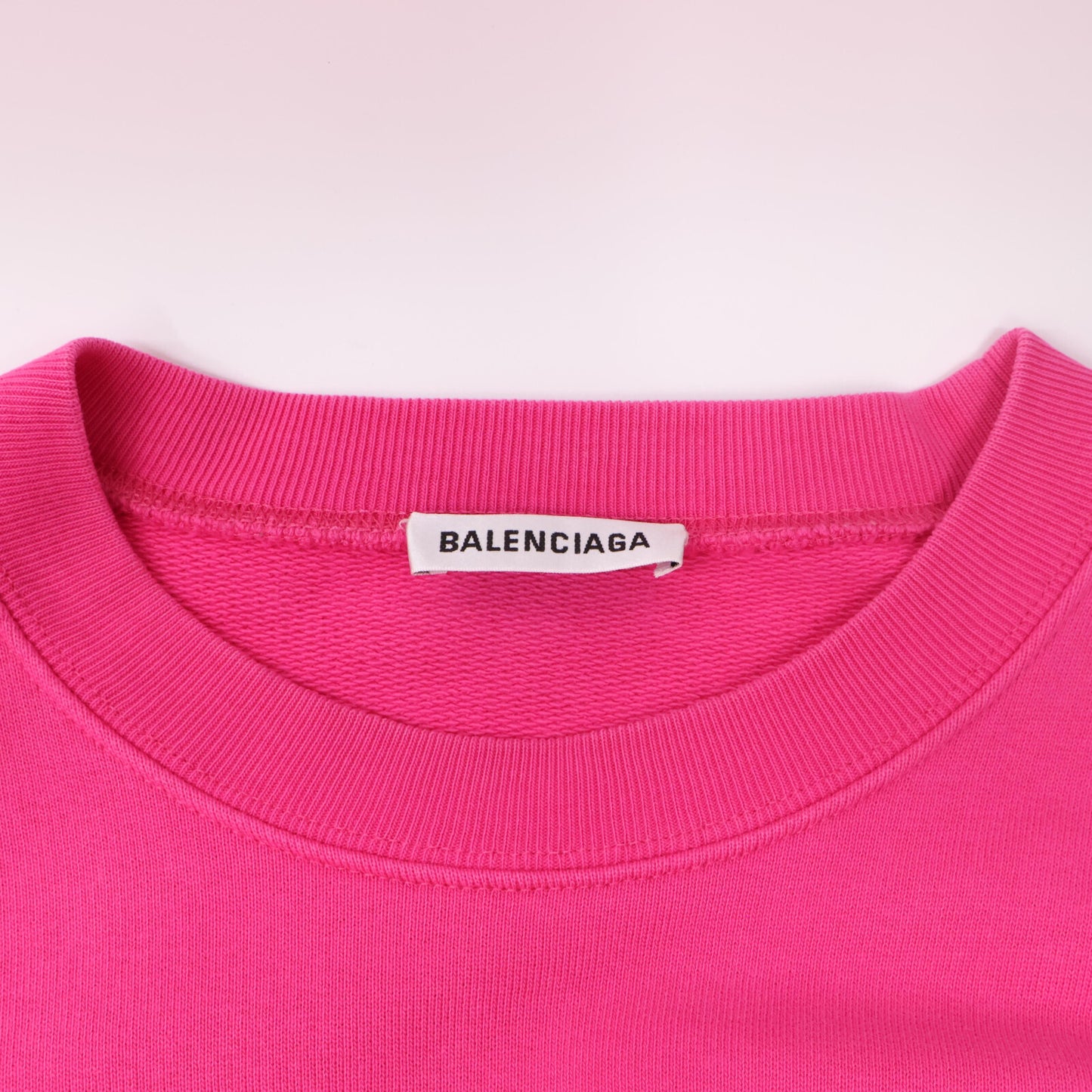 BALENCIAGA バレンシアガ 578132 ﾋﾟﾝｸ ﾊﾞｯｸﾛｺﾞ スウェット トップス S