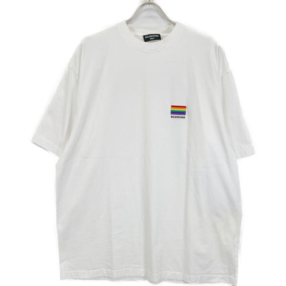 BALENCIAGA バレンシアガ 21年 651795 ﾎﾜｲﾄ ﾛｺﾞ 半袖 ﾋﾞｯｸｼﾙｴｯﾄ Tｼｬﾂ トップス S