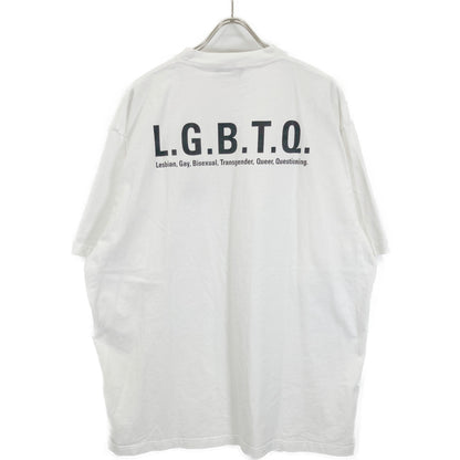 BALENCIAGA バレンシアガ 21年 651795 ﾎﾜｲﾄ ﾛｺﾞ 半袖 ﾋﾞｯｸｼﾙｴｯﾄ Tｼｬﾂ トップス S