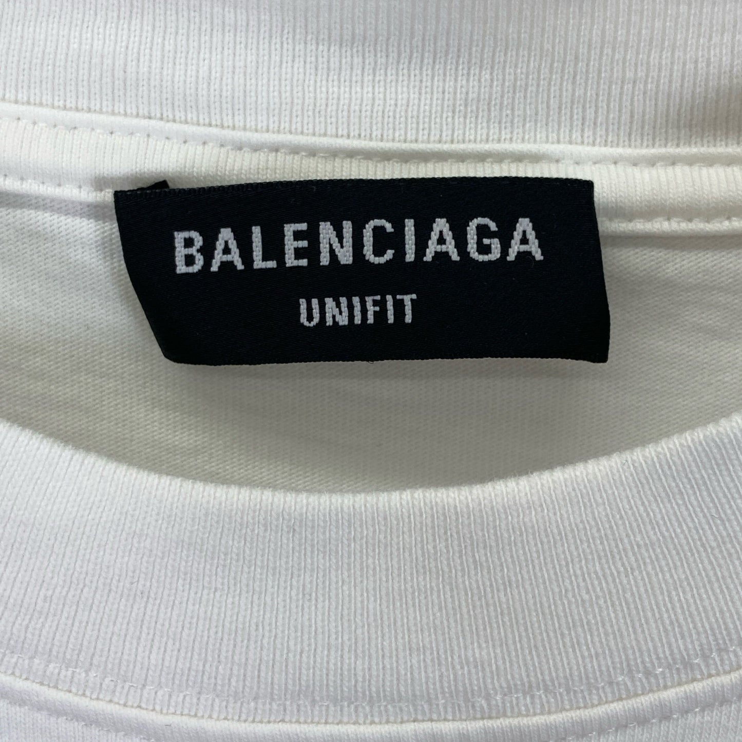 BALENCIAGA バレンシアガ 21年 651795 ﾎﾜｲﾄ ﾛｺﾞ 半袖 ﾋﾞｯｸｼﾙｴｯﾄ Tｼｬﾂ トップス S