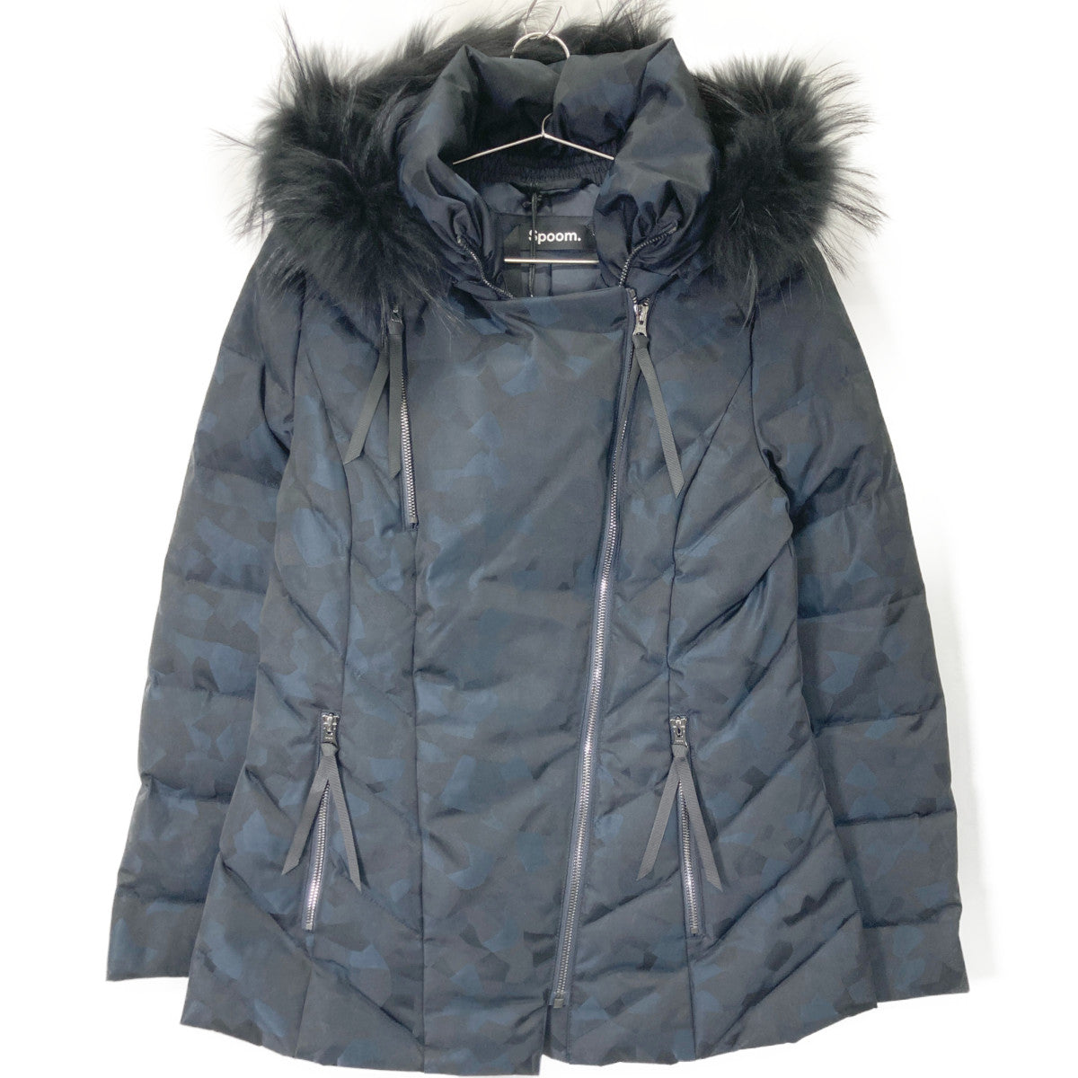 SPOOM スプーム SP213013 セレナ ラクーンファー カモフラ ダウンジャケット ジャケット 36