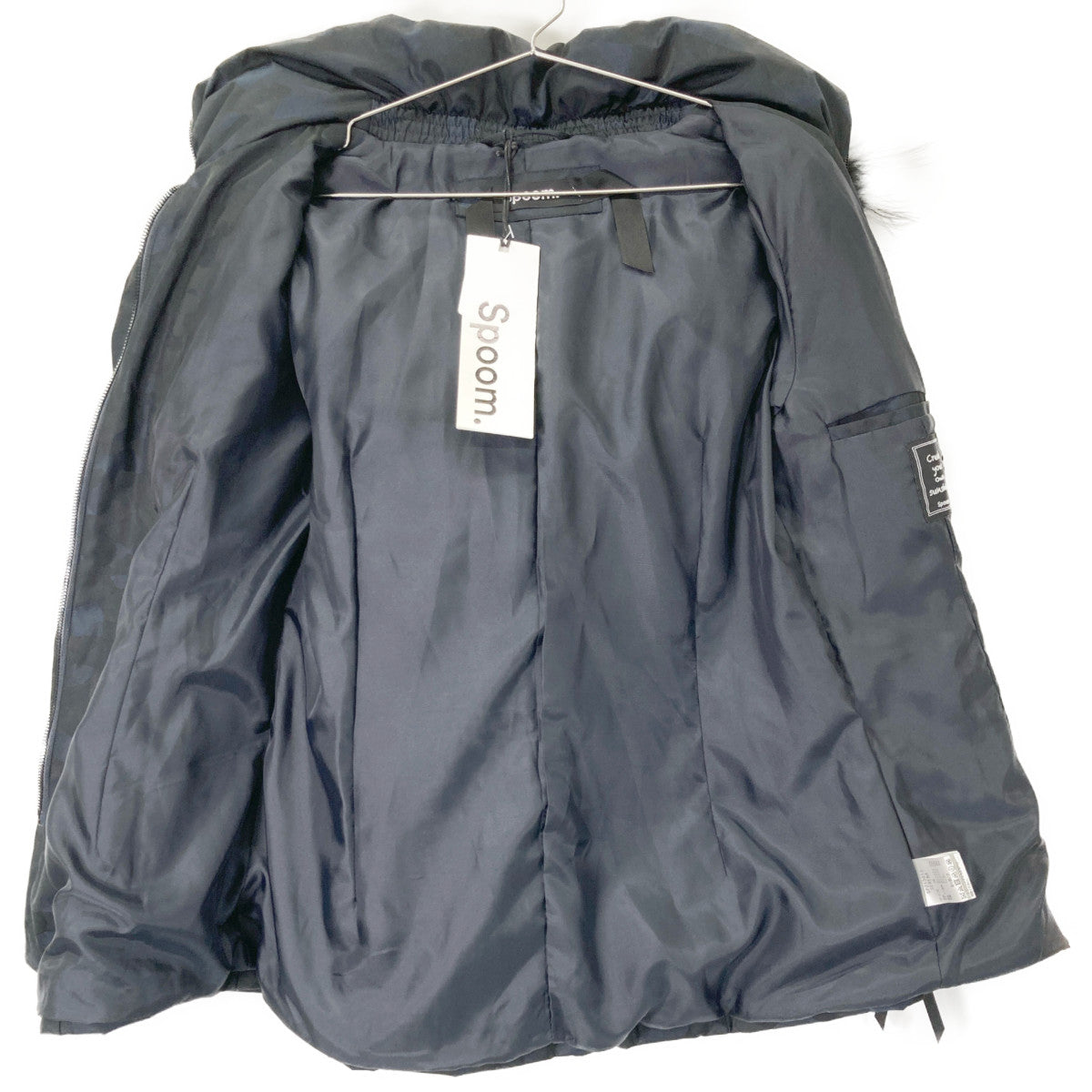 SPOOM スプーム SP213013 セレナ ラクーンファー カモフラ ダウンジャケット ジャケット 36