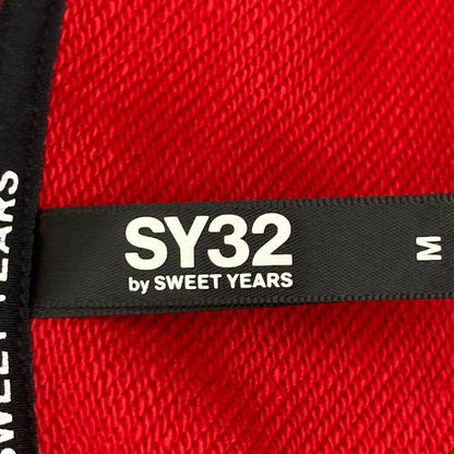 SY32 by SWEET YEARS エスワイサーティトゥーバイスウィートイヤーズ 12506 レッド バック ボックスロゴ ジップ フーディ トップス M