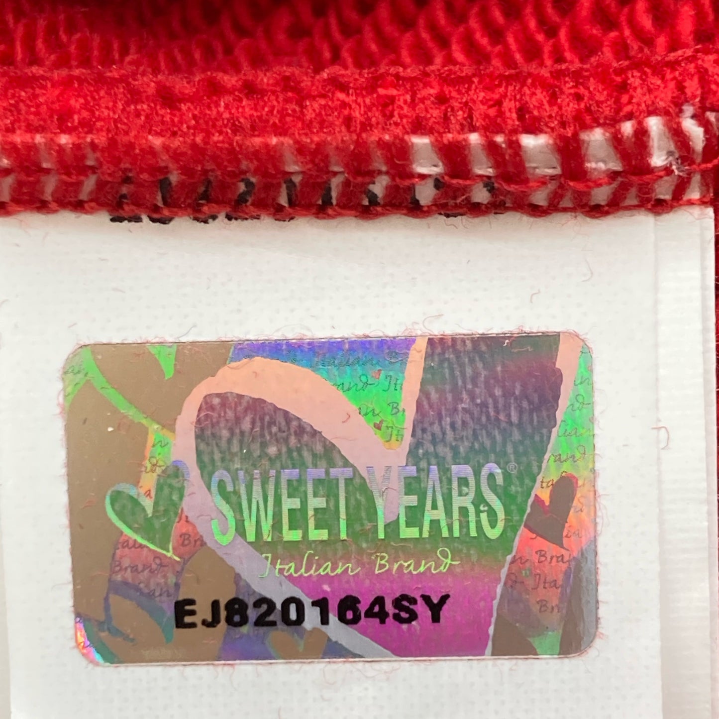 SY32 by SWEET YEARS エスワイサーティトゥーバイスウィートイヤーズ 12506 レッド バック ボックスロゴ ジップ フーディ トップス M