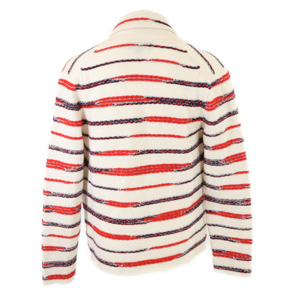 CHANEL シャネル 国内正規 P64262K60201 カシミヤ ボーダー ニットジャケット トップス 38