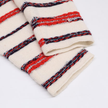 CHANEL シャネル 国内正規 P64262K60201 カシミヤ ボーダー ニットジャケット トップス 38