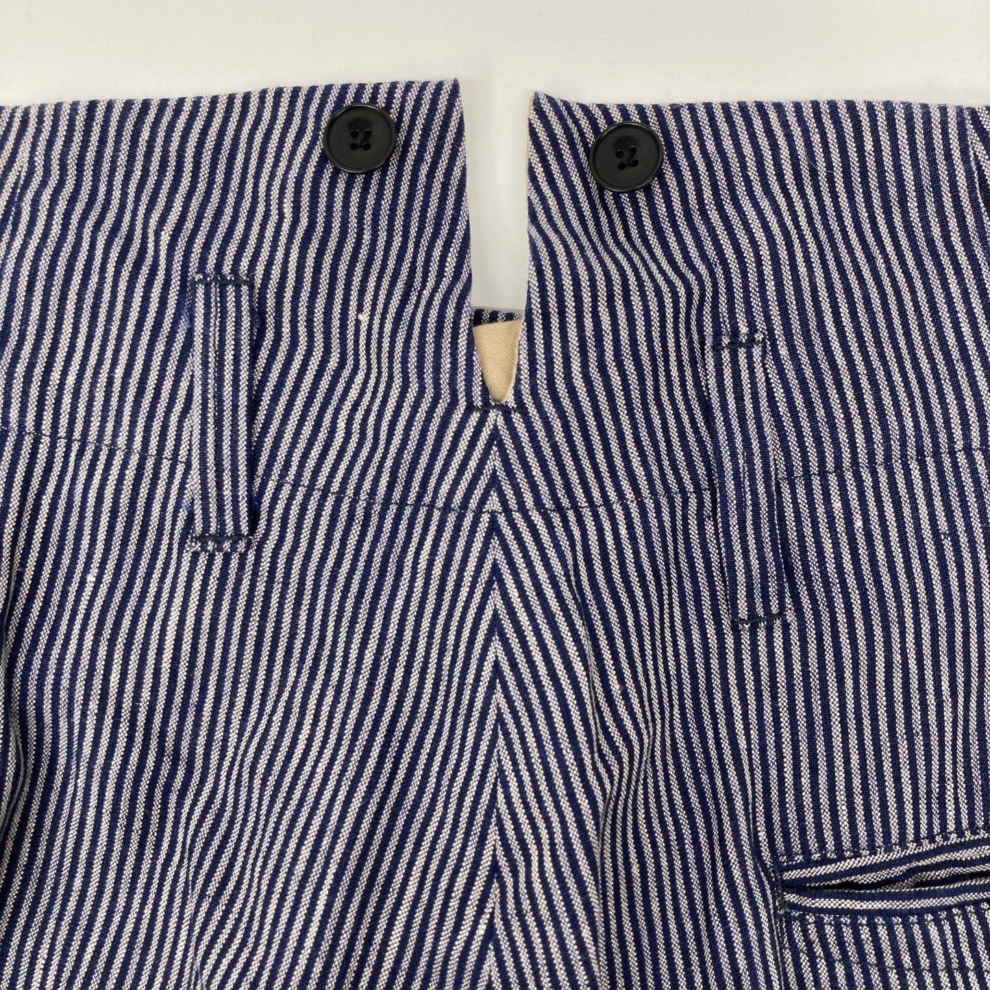 tokiho yoshida ヨシダ トキホ ネイビー リネン ストライプ トラウザー パンツ ボトムス 2