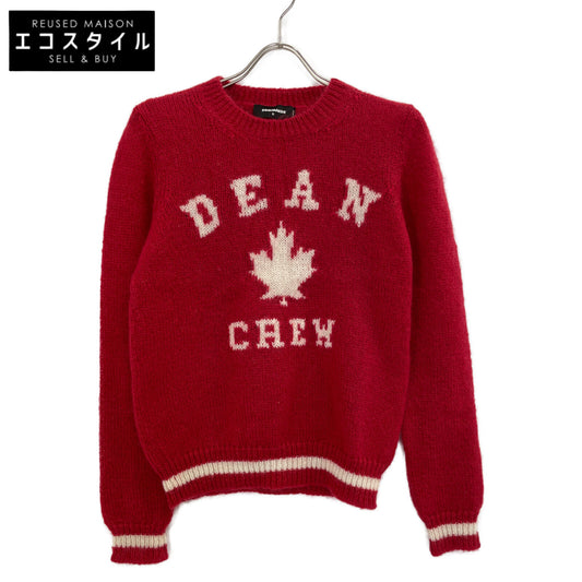 DSQUARED2 ディースクエアード 20年 S75HA0980 ﾚｯﾄﾞ ﾓﾍｱ ﾆｯﾄ トップス S