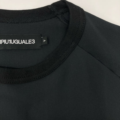 1piu1uguale3 ウノピゥウノウグァーレトレ TF049 ×SAINT MAFIA CLUB ﾌﾞﾗｯｸ ﾛｺﾞ ﾗｸﾞﾗﾝ トップス V（L）