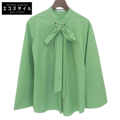 allureville アルアバイル 新品同様 長袖シャツ トップス レディース グリーン 2 202410-13-200-71-020 トップス 2