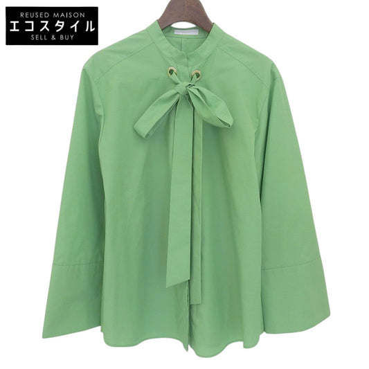 allureville アルアバイル 新品同様 長袖シャツ トップス レディース グリーン 2 202410-13-200-71-020 トップス 2
