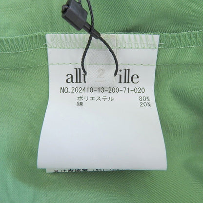 allureville アルアバイル 新品同様 長袖シャツ トップス レディース グリーン 2 202410-13-200-71-020 トップス 2